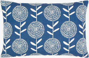 Surya Lachen Modern Minimalist 13"L X 20"W Cotton Lumbar Pillow - Chic Comfort For Every Living Space Dark Blue Cotton,Cotton Lhn023-1320p