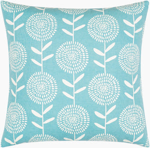 Surya Lachen 18” X 18” Cotton Accent Pillow - Chic Minimalist Modern Elegance For Any Living Space Teal Cotton,Cotton Lhn024-1818p