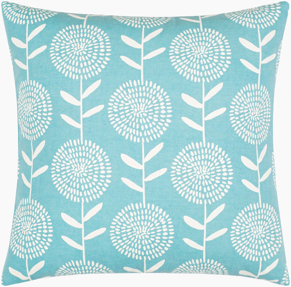 Surya Lachen 18” X 18” Cotton Accent Pillow - Chic Minimalist Modern Elegance For Any Living Space Teal Cotton,Cotton Lhn024-1818p