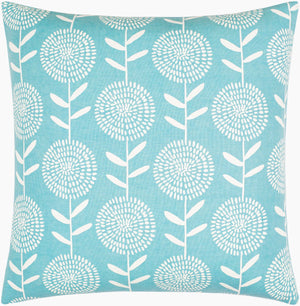 Surya Lachen 18” X 18” Cotton Accent Pillow - Chic Minimalist Modern Elegance For Any Living Space Teal Cotton,Cotton Lhn024-2020d