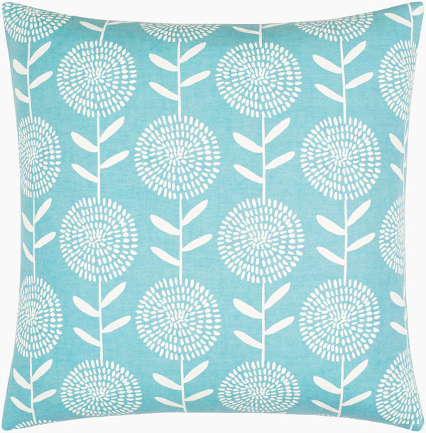 Surya Lachen 18” X 18” Cotton Accent Pillow - Chic Minimalist Modern Elegance For Any Living Space Teal Cotton,Cotton Lhn024-2020d