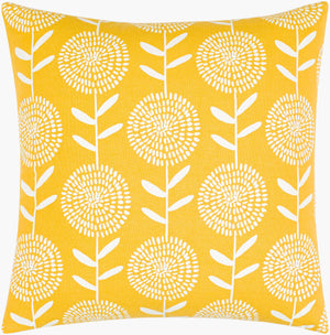 Surya Lachen 18” X 18” Cotton Accent Pillow - Chic Minimalist Modern Elegance For Any Living Space Saffron Cotton,Cotton Lhn025-1818