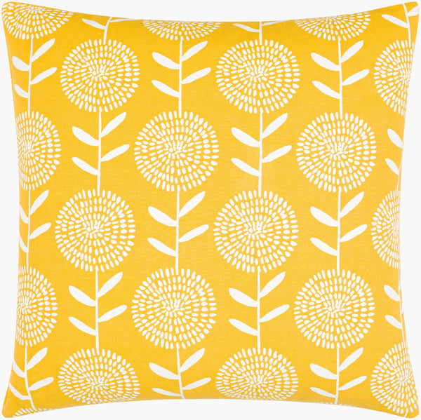 Surya Lachen 18” X 18” Cotton Accent Pillow - Chic Minimalist Modern Elegance For Any Living Space Saffron Cotton,Cotton Lhn025-2020p