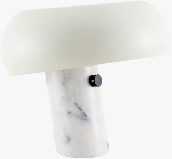Livabliss Loches Arts and Crafts Marble Base Table Lamp with Metal Shade for Nightstand LHS-001