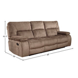 Parker House Chapman - Kona Manual Glider Reclining Sofa And Two Recliners Brown 94% Polyester,6% Nylon (W) Mcha-411-kon