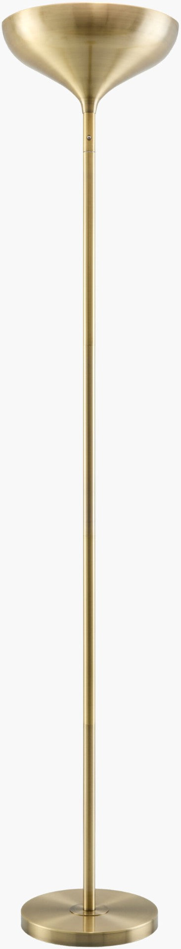 Livabliss Luhu Tall Iron Floor Lamp Art Deco Inspired Slim Profile for Living Room or Office LHU-002