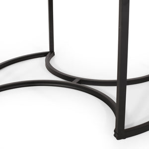 English Elm Christopher Knight Home® - COFFEE Modern Industrial Nesting Table Set — Wire‑Brushed Firwood Tops with Sturdy Iron Frame Durable Style Black 67141.00ANTBLK