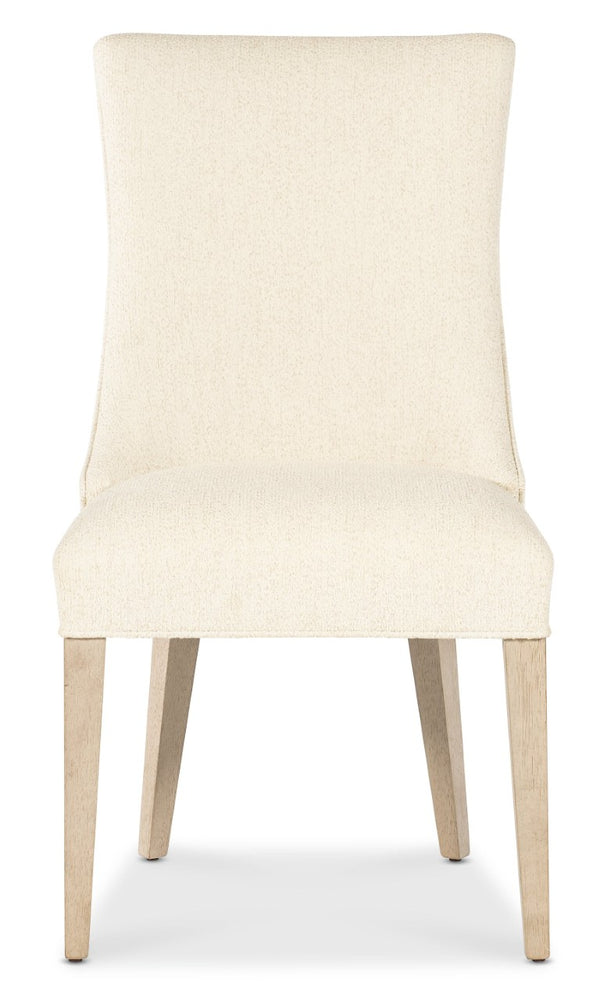 Hooker Furniture Westwood Plush Upholstered Side Chair With Performance Fabric, Tapered Wood Legs, Limestone Finish 25.50 L x 20.50W x 38.50H 6133-75510-80