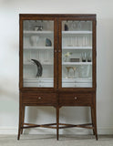 Modern Wood Bar Cabinet with Glass Doors and Storage Drawers