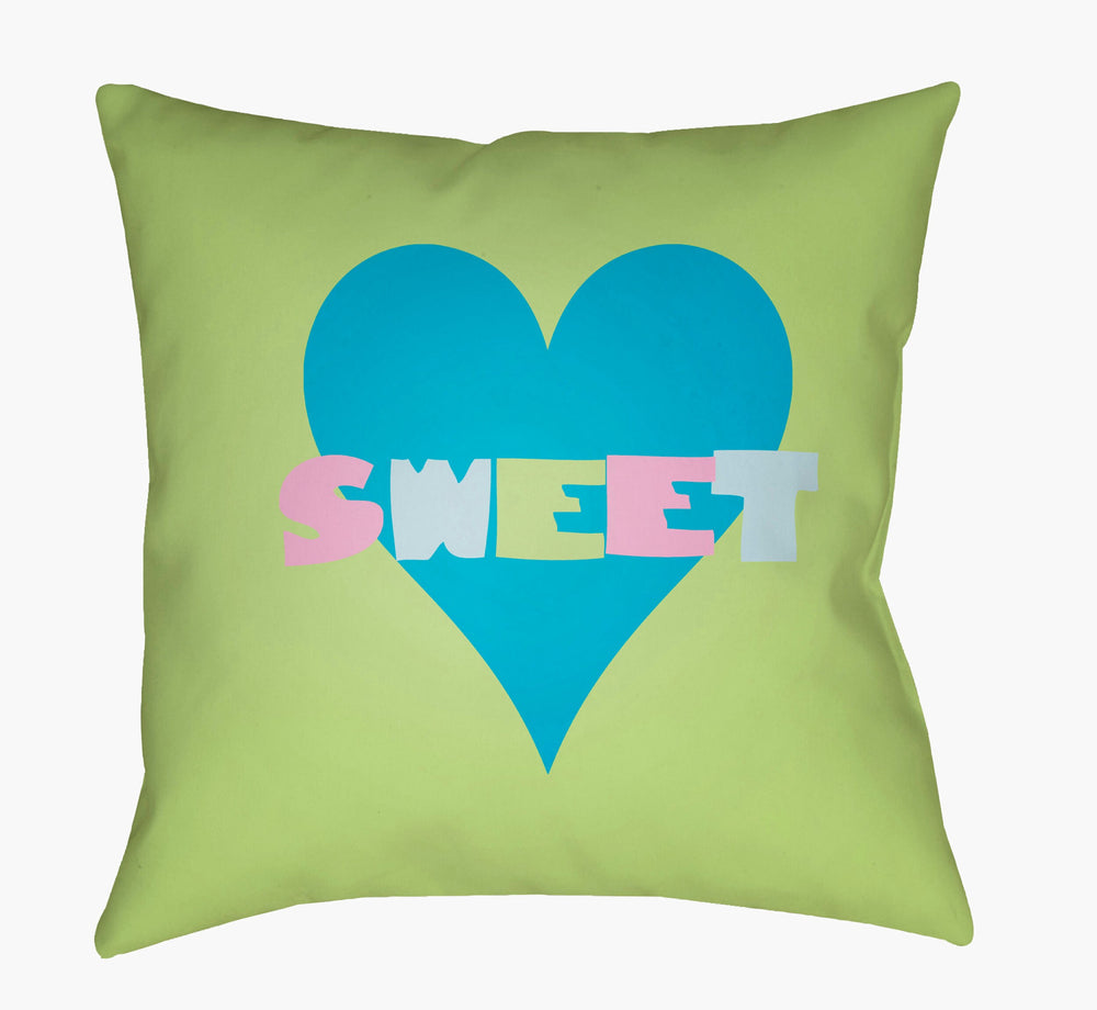 Surya Littles Durable 20" X 20" Accent Pillow - Stylish Cottage Decor For Indoor & Outdoor Comfort! Light Blue Polyester,Polyester Li012-2020