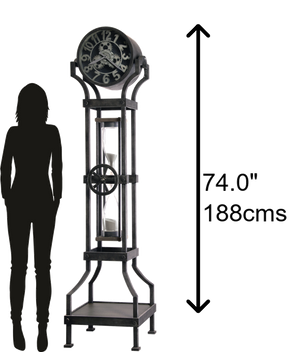 Hekman Furniture 615116 Stunning Hourglass Iii Floor Clock With Unique Design And Adjustable Features For Any Room  Hourglass Iii Grandfather Clock 615116