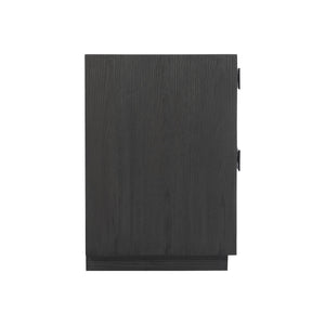 Bernhardt Bernhardt Keali Nightstand With Ebonized Pine Finish, Cast-Aluminum Pulls, Two Soft-Glide Drawers 309234