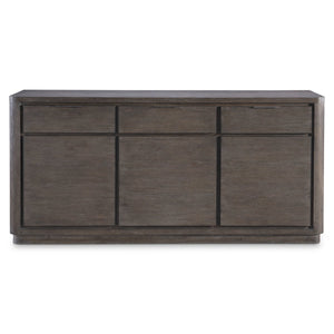 Bernhardt Bernhardt Outline Buffet In Wire-Brushed Oak, 72" Casual Modern Sideboard With Soft-Close Drawers And Textured Aluminum Pulls 360132