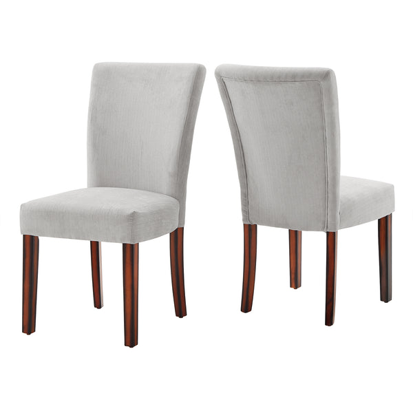 Homelegance By Top-Line Harmonn Chenille Parsons Dining Chairs (Set of 2) Brown Rubberwood