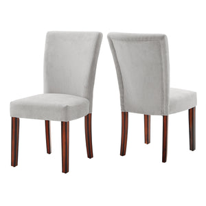 Homelegance By Top-Line Harmonn Chenille Parsons Dining Chairs (Set of 2) Brown Rubberwood