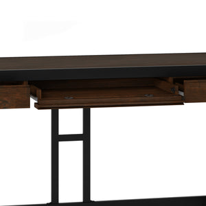 English Elm Erina Desk In Farmhouse Brown - Rustic Solid Acacia With Modern Metal Frame & Functional Storage Solutions B136P158624