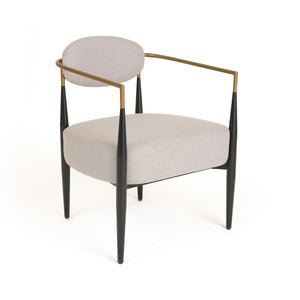 VIG Furniture Modrest Liberty - Modern Beige Fabric + Black & Gold Accent Chair VGDW-L-C500-BGE