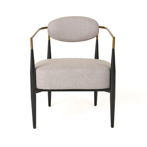 VIG Furniture Modrest Liberty - Modern Beige Fabric + Black & Gold Accent Chair VGDW-L-C500-BGE