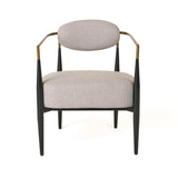 VIG Furniture Modrest Liberty - Modern Beige Fabric + Black & Gold Accent Chair VGDW-L-C500-BGE