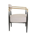 VIG Furniture Modrest Liberty - Modern Beige Fabric + Black & Gold Accent Chair VGDW-L-C500-BGE