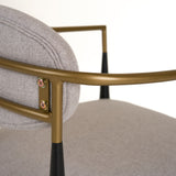 VIG Furniture Modrest Liberty - Modern Beige Fabric + Black & Gold Accent Chair VGDW-L-C500-BGE