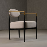 VIG Furniture Modrest Liberty - Modern Beige Fabric + Black & Gold Accent Chair VGDW-L-C500-BGE