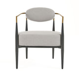 VIG Furniture Modrest Liberty - Modern Light Grey Fabric + Black & Gold Accent Chair VGDW-L-C500-009