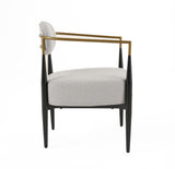 VIG Furniture Modrest Liberty - Modern Light Grey Fabric + Black & Gold Accent Chair VGDW-L-C500-009