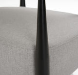 VIG Furniture Modrest Liberty - Modern Light Grey Fabric + Black & Gold Accent Chair VGDW-L-C500-009