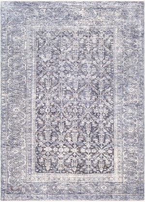 Livabliss Lincoln Traditional Polyester Area Rug Turkish Woven Medium Pile Accent for Entryway Navy, Denim 8'10" x 13'1" LIC2300-9131