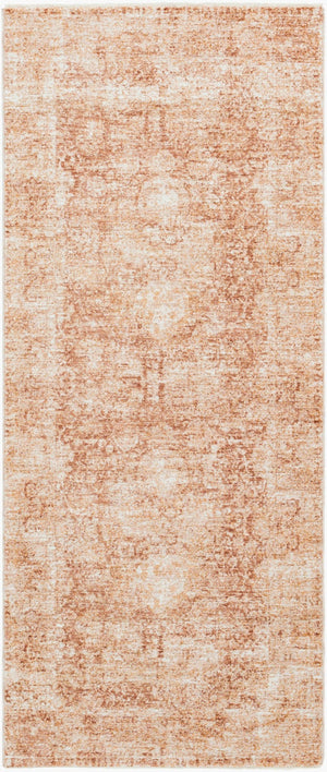 Livabliss Lincoln Machine Woven Polyester Area Rug with Fringe Border for Living Dining Rooms Rust, Mustard 3'3" x 10' LIC2301-3310