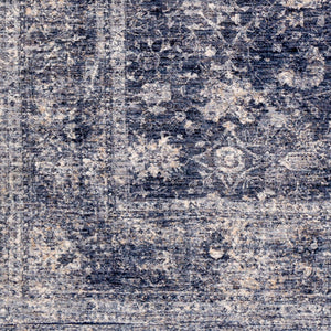 Livabliss Lincoln Oversized Polyester Area Rug with Fringe Traditional Style for Living Dining Rooms Navy, Denim 11'6" x 15'6" LIC2303-116156