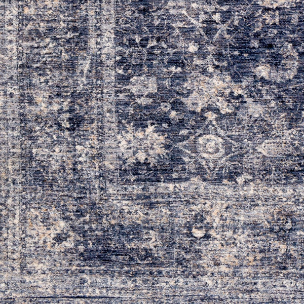 Livabliss Lincoln Oversized Polyester Area Rug with Fringe Traditional Style for Living Dining Rooms Navy, Denim 11'6" x 15'6" LIC2303-116156