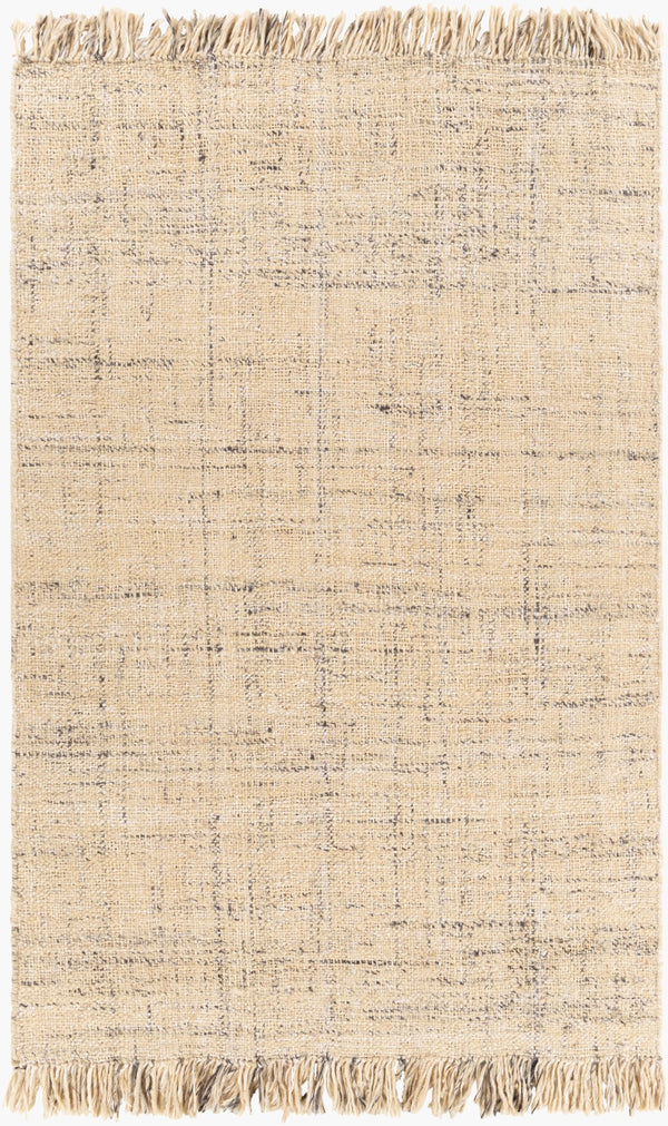 Surya Linden Handmade 2' X 3' Cottage-style Area Rug In Wool & Jute With Elegant Fringe For Cozy Spaces Gray Jute,Wool Lid1000-23