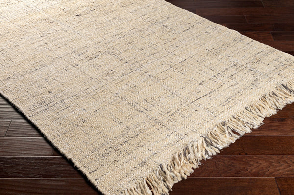 Surya Linden Handmade 2' X 3' Cottage-style Area Rug In Wool & Jute With Elegant Fringe For Cozy Spaces Gray Jute,Wool Lid1000-23