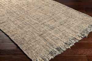 Surya Linden Handmade 2' X 3' Cottage-style Area Rug In Wool & Jute With Elegant Fringe For Cozy Spaces Gray Jute,Wool Lid1002-23