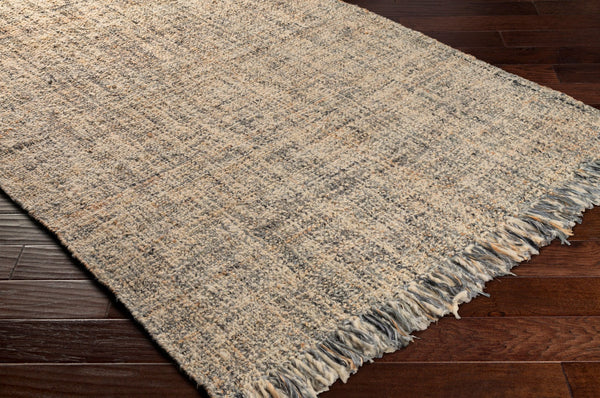 Surya Linden Handmade 2' X 3' Cottage-style Area Rug In Wool & Jute With Elegant Fringe For Cozy Spaces Gray Jute,Wool Lid1002-23