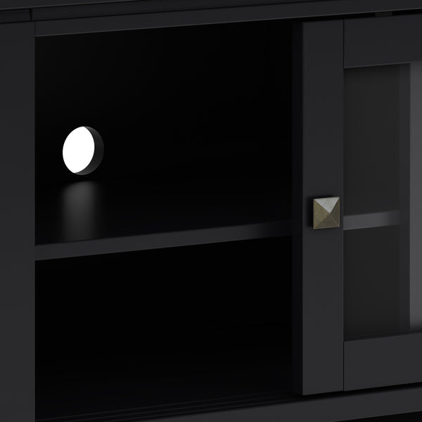 English Elm Cosmopolitan Tv Media Stand – Sleek Black Wood Design For 55" Tvs With Ample Storage & Cable Management B136P158570