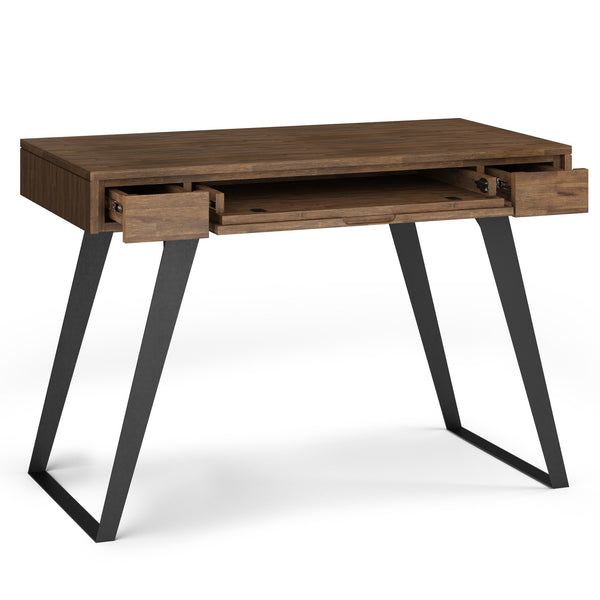 English Elm Lowry Small Desk - Handcrafted Rustic Acacia Wood With Metal Legs For Stylish Compact Workspaces B136P158884