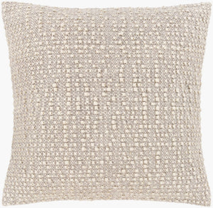 Livabliss Leif Wool Cotton Blend Square Throw Pillow Cottage Style Farmhouse Living Room Accent LIF004-2020D