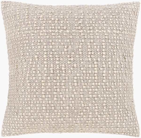 Livabliss Leif Wool Cotton Blend Square Throw Pillow Cottage Style Farmhouse Living Room Accent LIF004-2020D