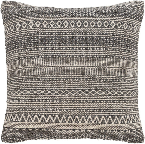 Livabliss Leif Handwoven Wool Cotton Accent Pillow Artisan Cottage Texture for Cozy Living Rooms LIF005-2020P