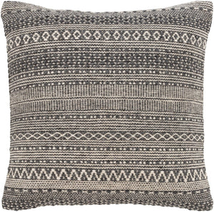 Livabliss Leif Wool Cotton Blend Woven Accent Pillow Artisan Crafted Country Cottage Style LIF005-2020D