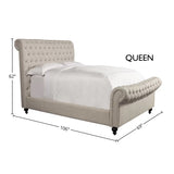 Parker House Parker Living Sleep Jackie - Crepe Queen Bed Crepe 60% Polyester, 40% Linen (SW) BJAC#8000-3-CRP