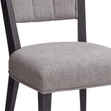 Quincy Upholstered Side Chair Black with Molasses Finish P375270 Pulaski Furniture