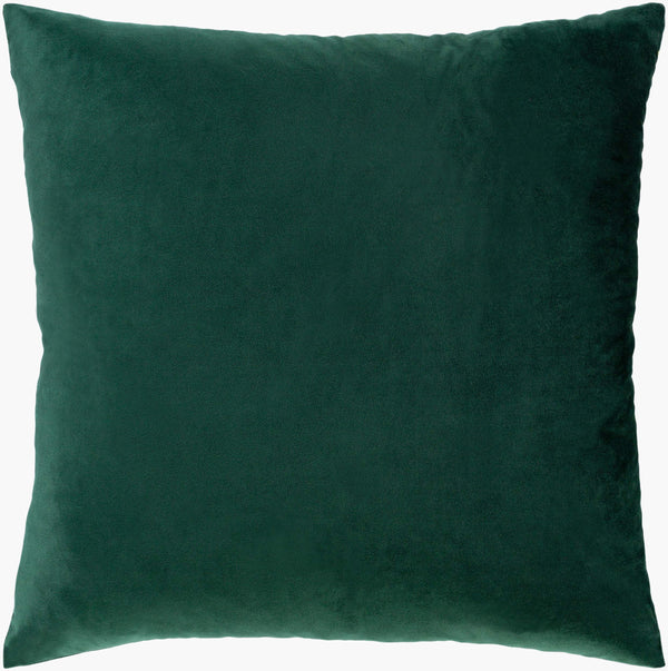 Surya Leilani Luxurious 22" Square Accent Pillow - Elegant Polyester Design For Cozy Home Decor & Comfort Dark Green Polyester,Polyester Lii001-2222d