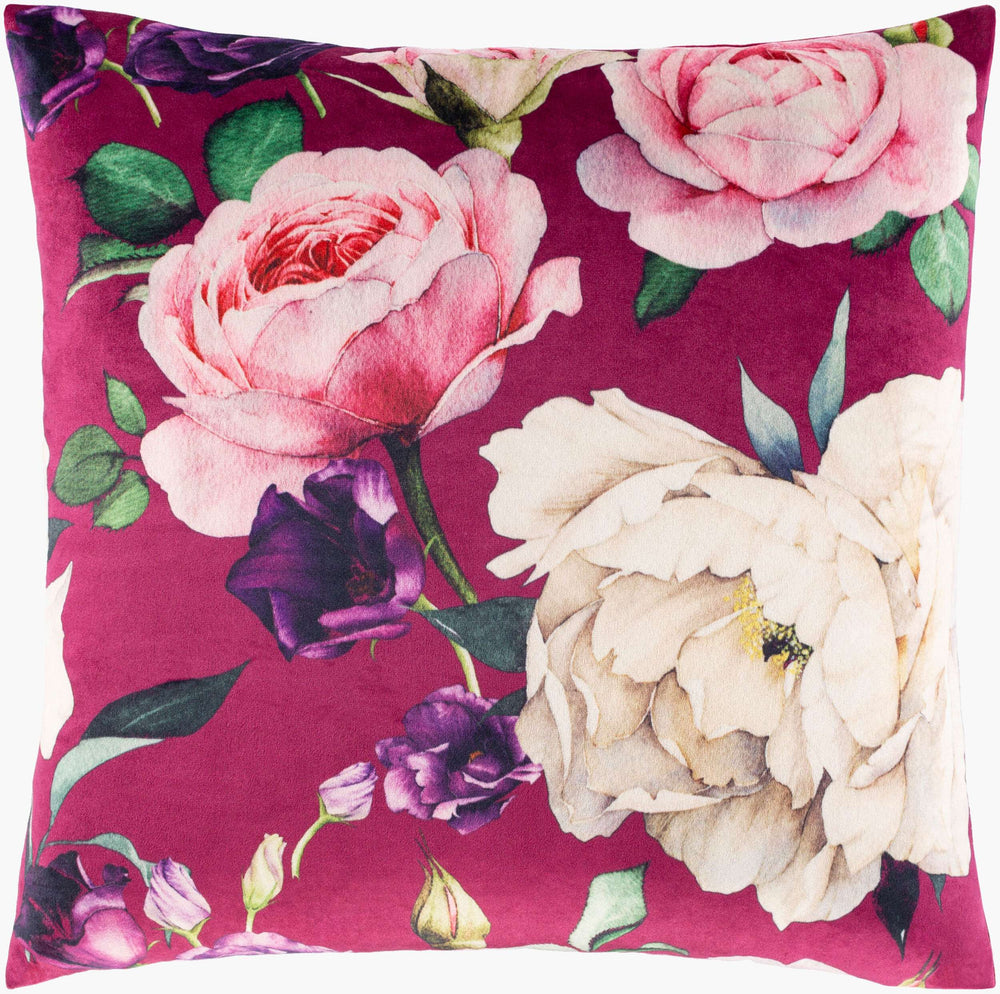 Surya Leilani Luxurious 22" Square Accent Pillow - Elegant Polyester Design For Cozy Home Decor & Comfort Medium Green Polyester,Polyester Lii002-2222d