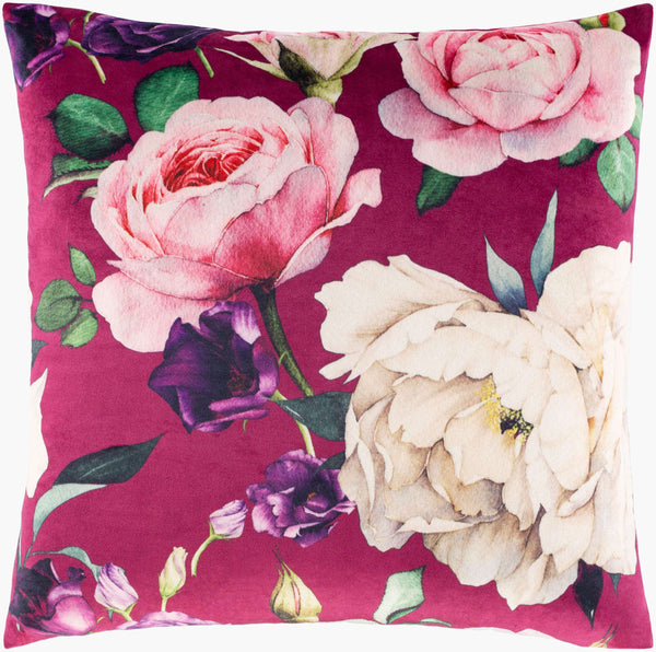 Surya Leilani Luxurious 22" Square Accent Pillow - Elegant Polyester Design For Cozy Home Decor & Comfort Medium Green Polyester,Polyester Lii002-2222d