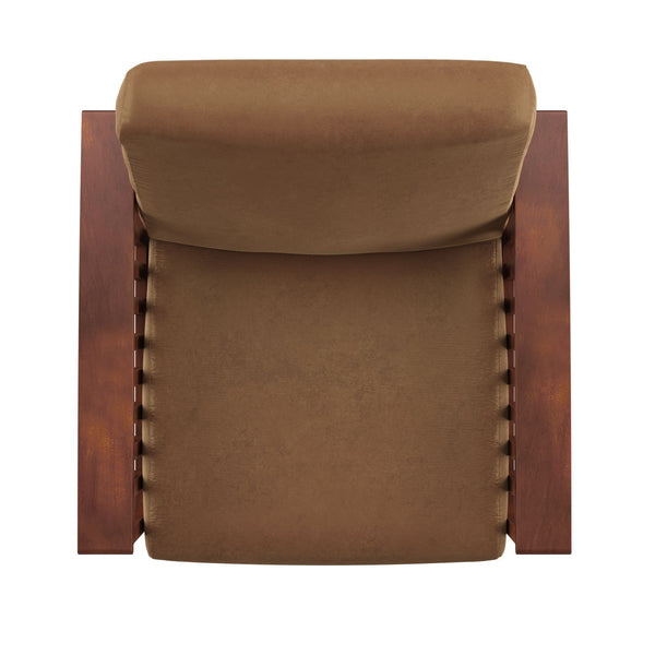 Homelegance By Top-Line Parcell Mission-Style Oak Finish Wood Accent Chair Brown Wood