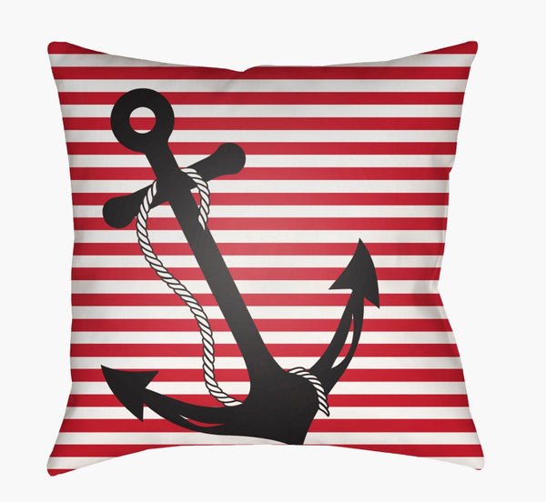 Livabliss Anchor Woven Polyester Nautical Throw Pillow Coastal Maritime Accent for Beach House LIL002-1818